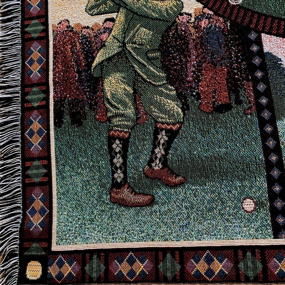 American Weavers Golfer Blanket Couch Bed Throw - Picture 7 of 12